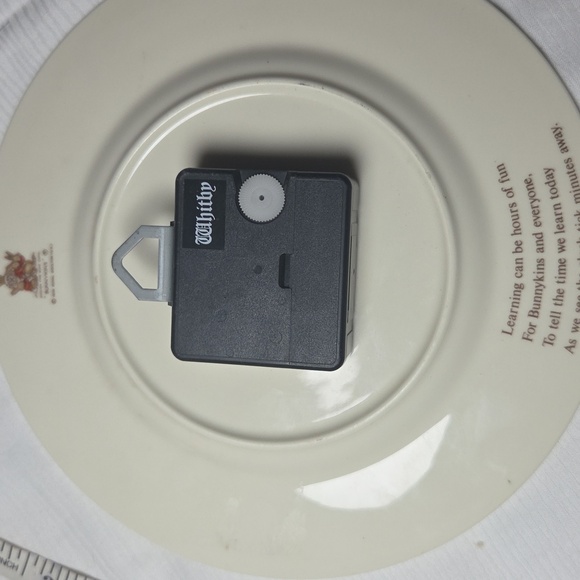 BUNNYKINS Teaching Clock - Cream and Brown - Picture 3 of 5